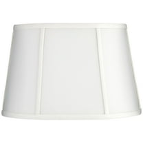 Springcrest White Racetrack Small Oval Lamp Shade 12" Wide and 9" Deep at Top x 15" Wide and 12" Deep at Bottom x 10" Slant x 10" High (Spider)