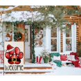 thumbnail image 2 of Welcome Christmas Garden Flags 12.5x18 Double Sided, Xmas Red Paw Print Small Seasonal Decoration for Holiday Winter Yard Outside Outdoor, 2 of 6
