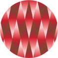 thumbnail image 1 of Ahgly Tapis Rond Lavable en Machine Intérieur Transitionnel Rouge, 7 Pieds Rond, 1 of 7