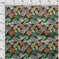 thumbnail image 3 of oneOone Polyester Spandex Black Fabric Tropical Abstract Leaf Sewing Material Print Fabric By The Yard 56 Inch Wide, 3 of 4