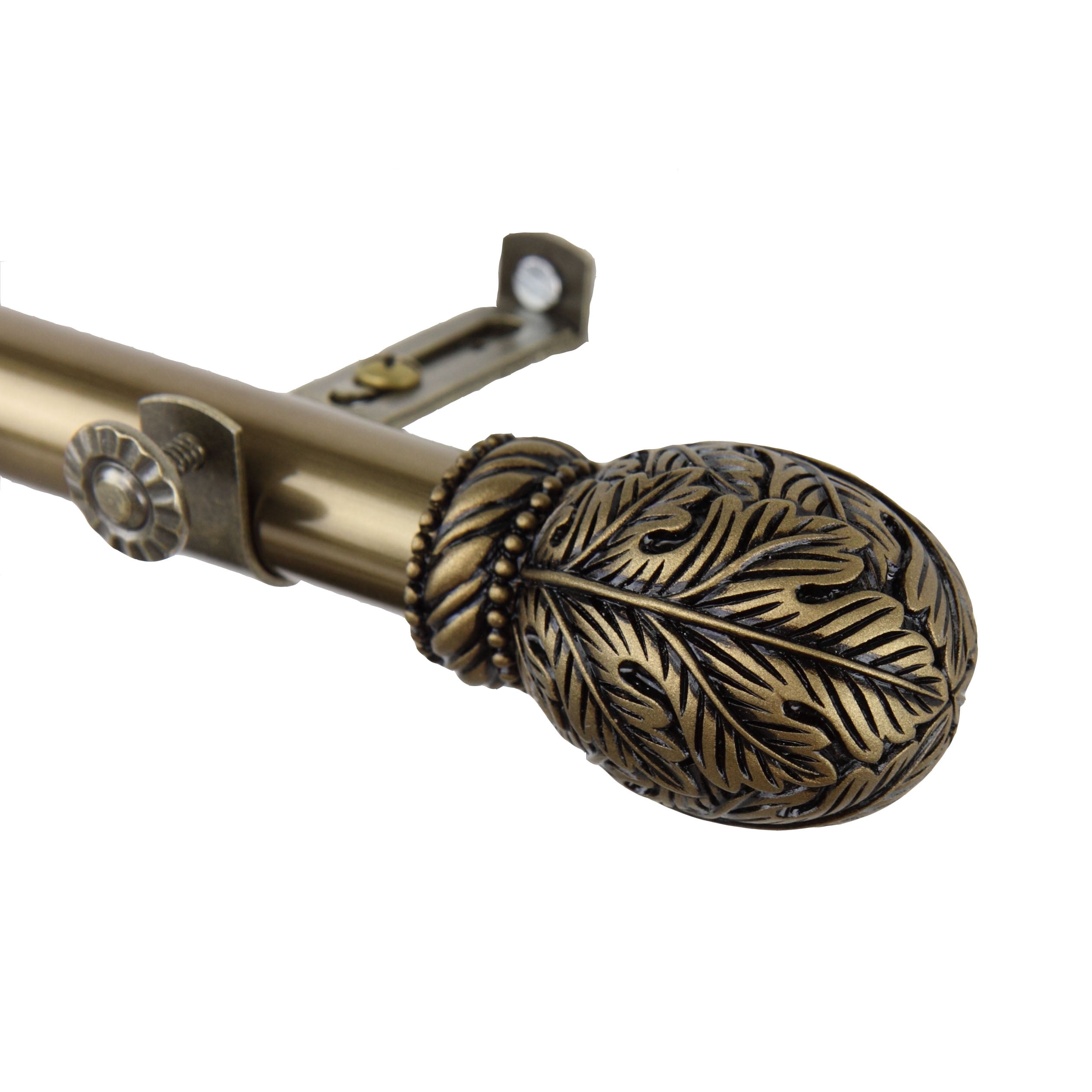 13/16" Dia Adjustable 28-48" Santino Curtain Rod in Antique Brass