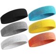 thumbnail image 1 of ZHAOCHENG piezas de diadema deportiva para hombres y mujeres, banda elástica antideslizante que absorbe el sudor para deportes, 1 of 4