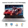 thumbnail image 6 of 15.6 inch Windows 11 Pro Laptop, Intel N100 Quad-Core, 12GB RAM, 512GB SSD, Full HD IPS Display, Space Gray, 6 of 10