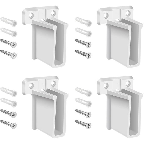 4 Pack Wire Shelf End Bracket, Designed for Closetmaid Wire Shelving, Wall Mount Brackets for Shelves Closet, Screws Included, Wire Shelf Clips, Wall Shelf Brackets, Closet Wire Shelving