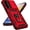 Red, variant on REQO for Samsung Galaxy A17 Case, with Slide Camera Cover HD Screen Protector 360° Rotable Ring Holder Kickstand Military Grade Protection 15ft Drop Tested Protective Phone Case for Galaxy A17 5G