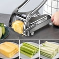 thumbnail image 5 of Vegetable Cutter, French Fry Cutter, 410 Stainless Steel Fruit Cutter, French Fry Chopper,Vegetable Chopper, Onion Chopper, Food Chopper, Chopping Potato Carrot Cucumber, Kitchen Supplies, 5 of 11