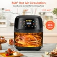 thumbnail image 5 of Air Fryers, 7.5 QT 8-in-1 Oilless Air Fryer Oven with Visible Cooking Window, One-Touch Screen, Nonstick and Dishwasher-Safe Basket, Customized Temp/Time, Including Air Fryer Paper Liners 50PCS, 5 of 6