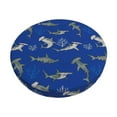 thumbnail image 2 of Bar Stool Covers Round, Undersea coral hammerhead shark Bar Stool Cushion Covers Seat Cushion with Elastic Bands, Chairs Covers for Kitchen Dining Room 12-14 Inch, 2 of 7
