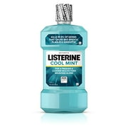 Listerine Cool Mint Antiseptic Mouthwash for Bad Breath, Plaque and Gingivitis, 1 l ( Pack of 3)