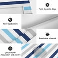thumbnail image 6 of Blue Navy Striped Outdoor Rug for Patio/Deck/Porch, Non-Slip Large Area Rug 3 x 5 Ft, Simple Abstract Greyish Lines Art Indoor Outdoor Rugs Washable Area Rugs, Reversible Camping Rug Carpet Runner, 6 of 8