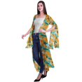 thumbnail image 3 of Moomaya Viscose Georgette Printed Long Shrug Slit Sleeves Cardigans For Women, 3 of 5