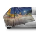 thumbnail image 3 of Urban Soft Flannel Fleece Blanket, Night View of Big Ben and Westminster Palace Parliament Square London England, Cozy Plush for Indoor and Outdoor Use, 50" x 60", Blue Grey Yellow, by Ambesonne, 3 of 6