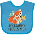 thumbnail image 3 of Inktastic My Grammy Loves Me Fox Boys or Girls Baby Bib, 3 of 4
