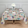 thumbnail image 3 of Pioneer Flower Floral Print Pattern Square Tablecloth,Waterproof Square Table Cover,Wipeable Spillproof Washable Table Cover for Home Kitchen Party Decor 52"x52"(132x132cm), 3 of 6
