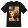 thumbnail image 2 of Plus Size Shirt for Women Black Tops for Women Short Sleeves Shirt for Women White Rhino3 T Shirt Crewneck Shirt for Women XS, 2 of 5