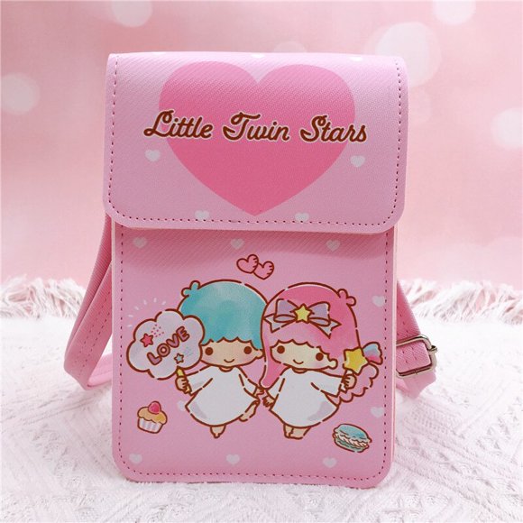 Bolsos de hombro para mujer, bolsa de mensajero de Anime Sanrio 12x7,5x17cm, Mini monedero para niñas, bolsa de almacenamiento portátil para teléfono móvil Original