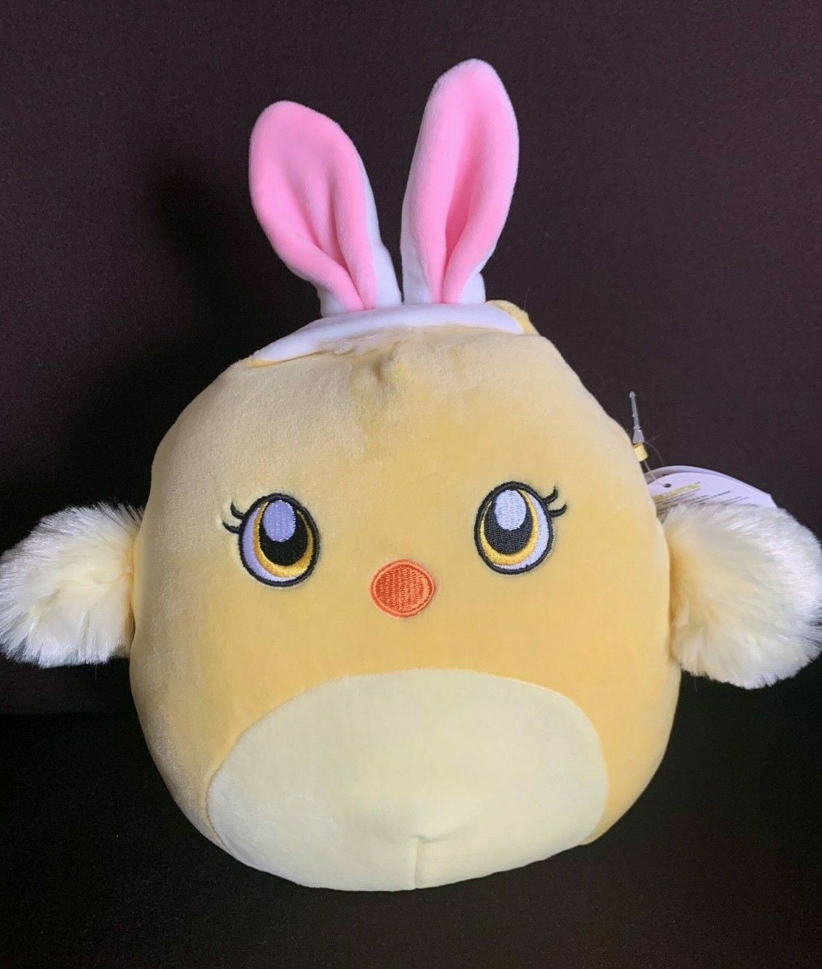 Squishmallows Aimee Baby Chick with Bunny Ears Easter Yellow NWT 