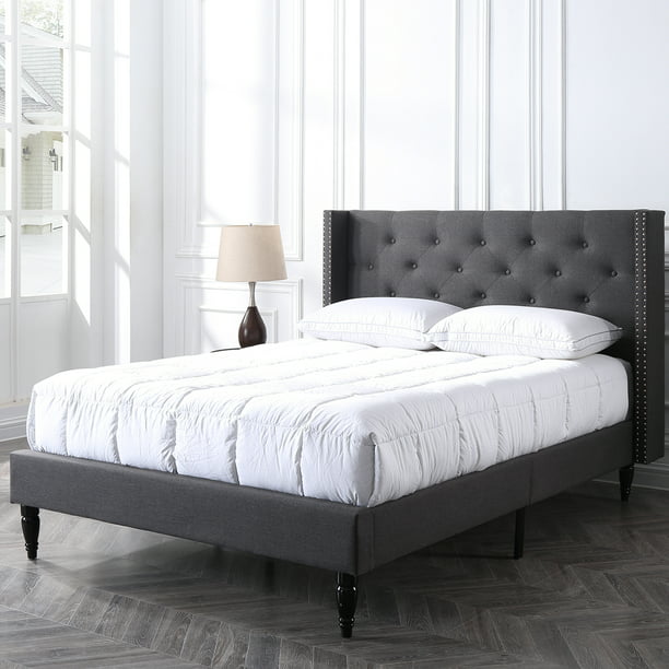 Modern Sleep Berkeley Upholstered Platform Bed, Multiple Sizes ...