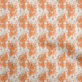 thumbnail image 1 of oneOone Polyester Spandex Orange Fabric Floral Sewing Craft Projects Fabric Prints By Yard 56 Inch Wide, 1 of 4