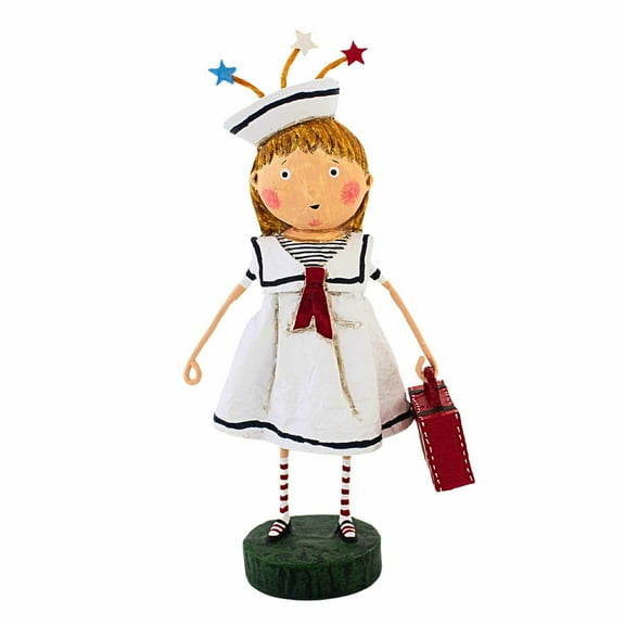 Lori Mitchell Bon Voyage - One Figurine 7 Inch, Polyresin - Sailor Dress Travel Vacation 11144