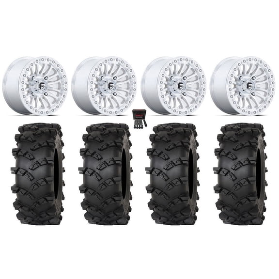 Fuel Rincon Bdlk 15" Wheels Mh 32" Outlaw M/T Tires Can-Am Commander Maverick Renegade Outlander Defender