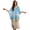 Beach Starfish, variant on Women's Plus Size Kaftan Beach Coverup for Summer V-neck Maxi Beach Dress Pink Cherry Flower Print Vacation Outfits Batwing Sleeves Caftan Dress for Ladies