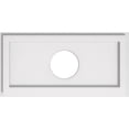 thumbnail image 1 of Ekena Millwork CMP18X9RE-04000 4 in. ID x 6.25 in. Rectangle Architectural Grade PVC Contemporary Ceiling Medallion, 1 of 1