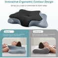 thumbnail image 5 of Cervical Neck Pillow for Pain Relief Sleeping, Contour Memory Foam Pillow, Ergonomic Side Sleeper Pillow for Adults, Cooling Orthopedic Neck Support Pillow for Back Stomach Sleepers, 5 of 6