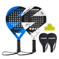 thumbnail image 1 of CAMEWIN 2 Palas de Pádel con Fundas, 2 Raquetas y 4 Pelotas,Kit de Raquetas para Pádel Fabricadas 100% Fibra de Carbono y Núcleo de Espuma Flexible de Memoria EVA, para Principiantes e Intermedios, 1 of 8