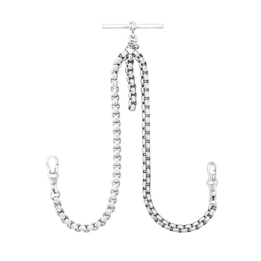 Men's Stainless Steel Round Box Vest Chain // Men's Vest Chain // Box