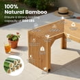 thumbnail image 6 of Hommoo Bamboo Dining Bench, 36" Farmhouse Entryway Bench for Indoor & Outdoor Use, Solid Wood Seating, Natural, 6 of 7