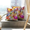 thumbnail image 6 of LALILO Throw Pillow Covers Colorful Flower Vintage Floral Roses Cushion Cover 18" x 18", 2 Pack, 6 of 6