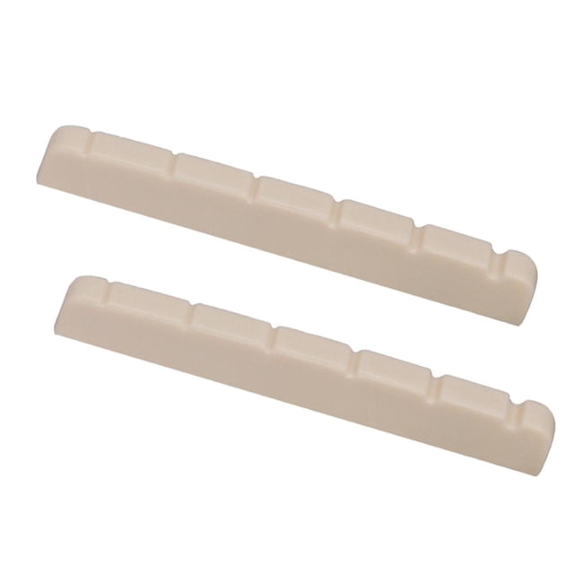 2 tuercas de guitarra ranuradas para piezas de guitarra con ruedas Ocaster Blanco