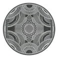 thumbnail image 2 of Unique Loom Outdoor Traditional Collection Area Rug - Deco (12' Round Black and White), 2 of 6