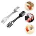 thumbnail image 3 of YSNOOWE 2Pack Rustproof Spork Stainless Steel Camping Cutlery for Travelers, 3 of 8