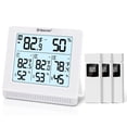 thumbnail image 1 of Geevon Indoor Outdoor Thermometer Wireless with 3 Remote Sensors, Digital Weather Station Indoor Outdoor Temperature Humidity Monitor with Backlight, Comfort Indicator, Temp Alert for Home, 1 of 9
