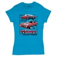 thumbnail image 5 of Ford Mustang Poster 1968 1969 1971 T-Shirt Legendary Performance American Classic Muscle Car Licensed Women's Tee, 5 of 7