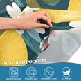 thumbnail image 5 of Yayeee Kitchen Curtains Tier Set of 2 Light Filtering 57"x36" Over Sink Window Panels, Green Lemon Leaves, 5 of 7