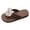 Brown, variant on Womens Flip Flops Summer Classic Thong Sandals Flower Non Slip Breathable Summer Slippers Comfortable Beach Shoes Brown Size 7