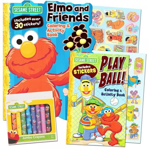 Sesame Street Coloring Book Super Set with Sesame Street Crayons -- 2 ...