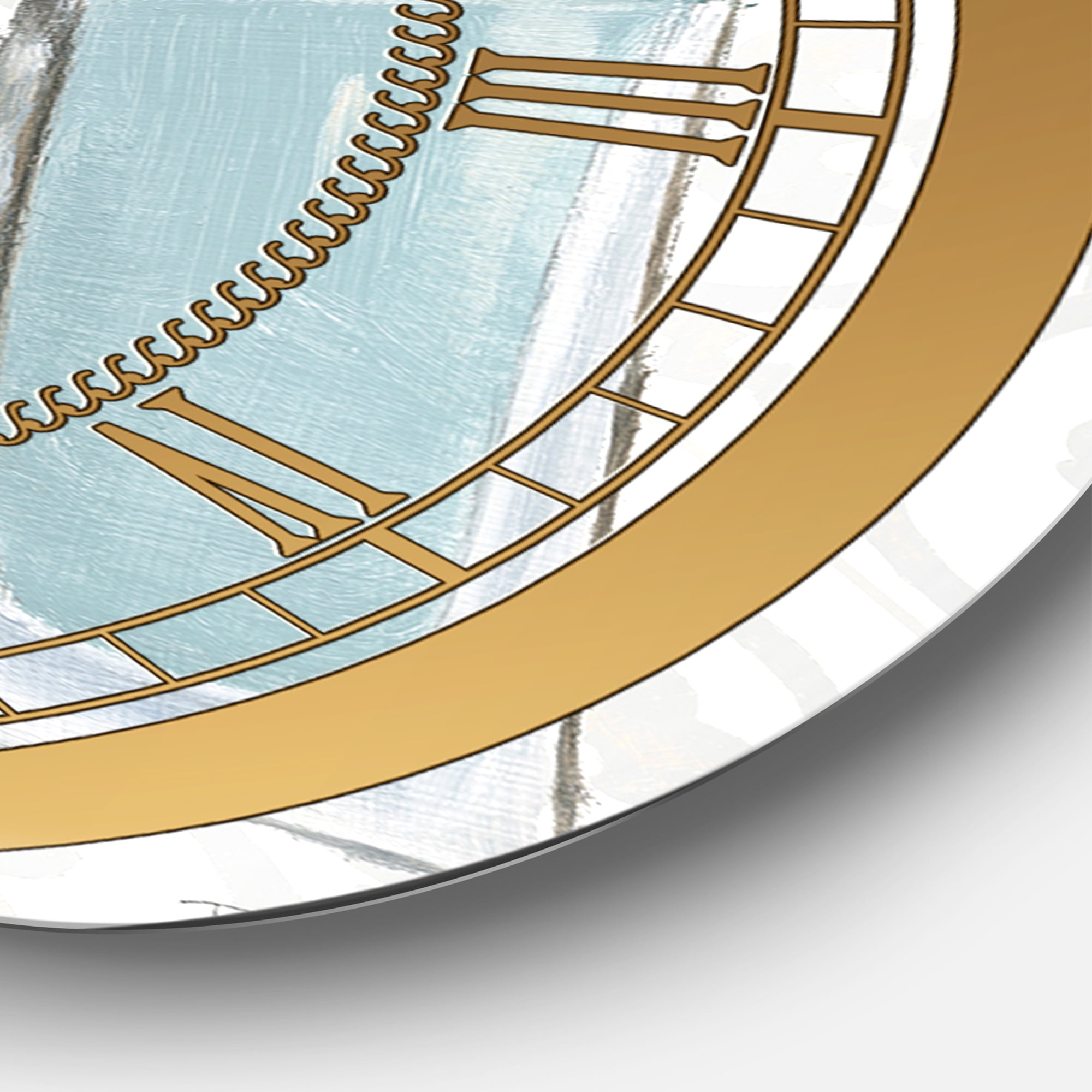 Designart 'Glam cosmetics Blue accessories' Glam wall clock