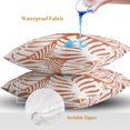 thumbnail image 4 of Throw Pillow Covers 18x18 Inch Set of 2, Palm Tree Monstera Waterproof Outdoor Pillow Covers, Amber Orange Leaf Boho Botanical Tropical Decorative Cushion Pillowcases for Patio Garden Couch Bed, 4 of 9