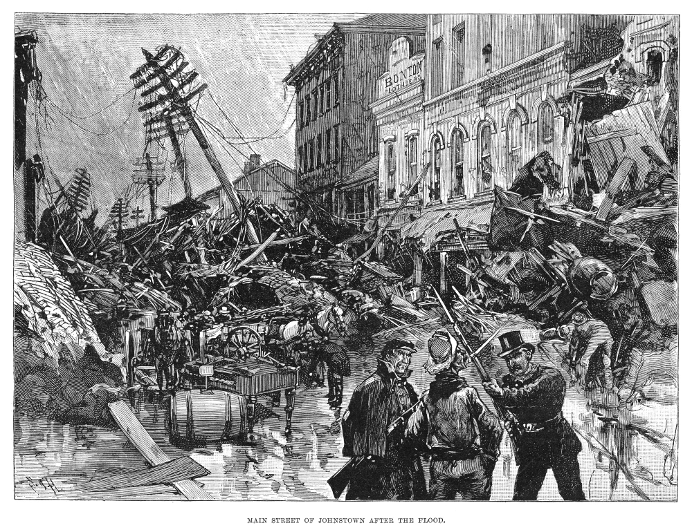 Johnstown Flood 1889 Nmain Street After The Flood Of Johnstown