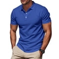 thumbnail image 2 of Golf Polo Shirts for Men Short Sleeve Collared Button Up Tees Casual Lightweight Quick Dry Work T Shirts, L, 2 of 9