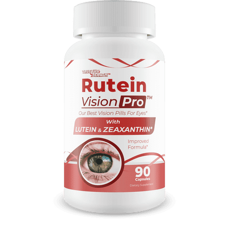 Rutein Vision Pro - Our Best Vision Pills For Eyes - Vitamin A Vision Capsules - Vision Improvement Pills Rutein Supplement For Eyes - Rutein Eyebright Eye Red Root Hack For Retina Clear Ocular Clog