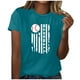 thumbnail image 1 of Blusa informal de manga corta con cuello redondo y estampado suelto de verano para mujer con estilo OAVQHLG3B Store  lin121212, 1 of 4
