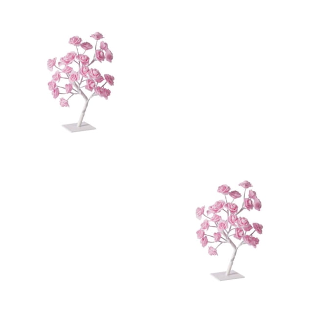 Yuarrent Luces de árbol de rosas simuladas de ABS: brillo y estilo bonsái para una sensación romántica Un regalo único y hermoso Type3 Tipo3 2Conjunto