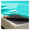 thumbnail image 4 of 18"- 21" Extra Deep Pocket Fitted Sheet for High Mattress - Hotel Luxury Silky Soft Double Brushed Microfiber Sheet, Wrinkle Bed Sheet, Full - Teal Blue, 4 of 8