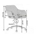 thumbnail image 6 of Office Chair, Upholstered Home Office Desk Chairs with 360° Adjustable Swivel Wheels, Ergonomic Office Chair for Living Room, Bedroom, Office, Vanity Study, 6 of 6
