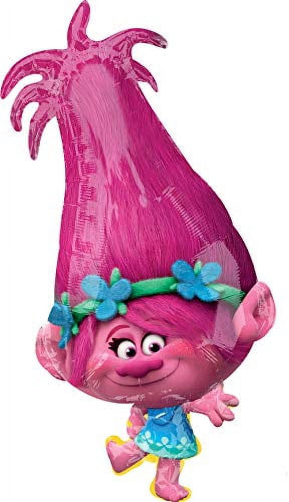 Trolls Party Supplies Poppy Birthday Balloon Bouquet Decorations 18 piece kit
